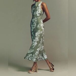 New Reformation Casette dress green floral size 6